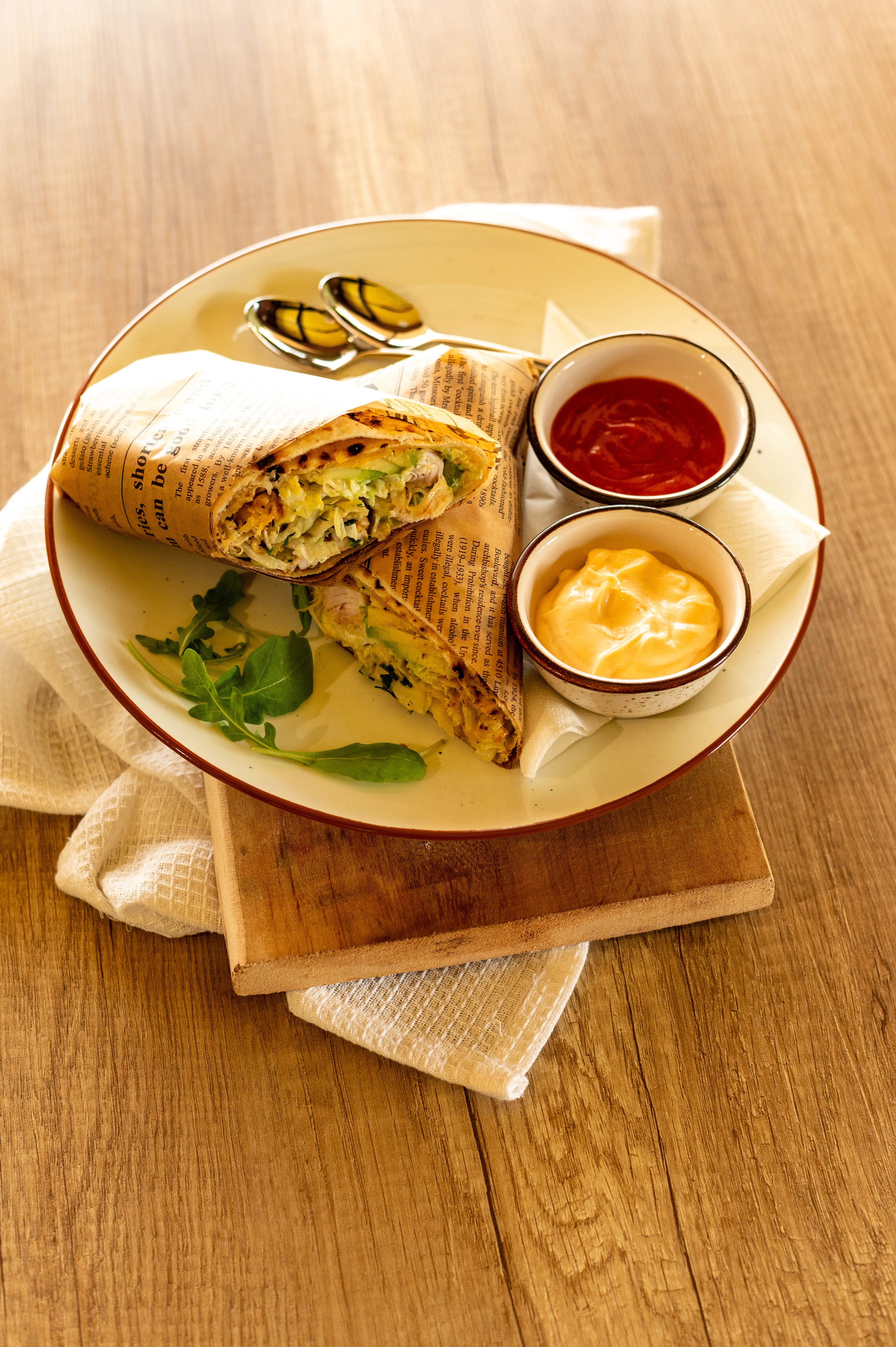 Spicy beef burrito image